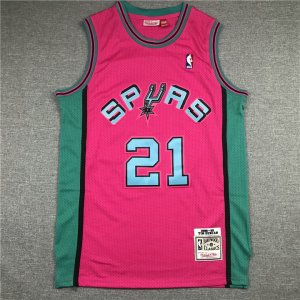 NBA 21 Duncan Spurs retro Maillot pink